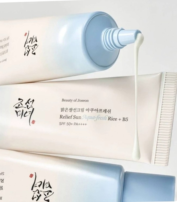 کرم ضد آفتاب کره ای SPF50 مناسب پوست چرب اکوا فرش بیوتی آف